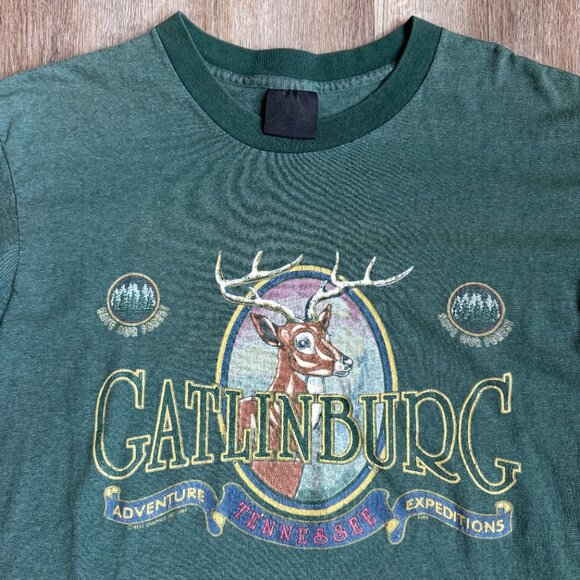 Vintage 90s Tennessee Save our Forest T-Shirt 1994 - size Large single stitch - Picture 3 of 4